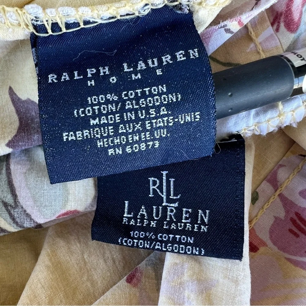 Vintage Ralph Lauren Sophie Brooke Standard Pillowcase Pair Cottagecore FLAWS